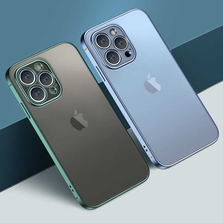 Apple iPhone 13 Pro Kılıf Zore Mat Gbox Kapak Gümüş