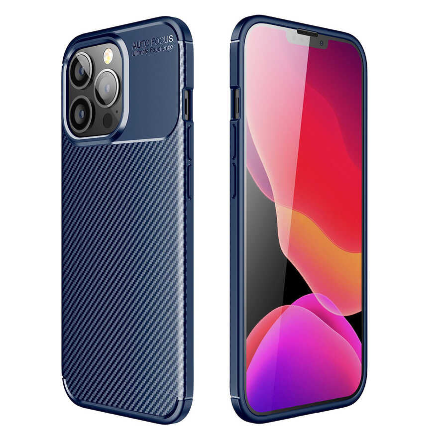 Apple iPhone 13 Pro Kılıf Zore Negro Silikon Kapak Lacivert