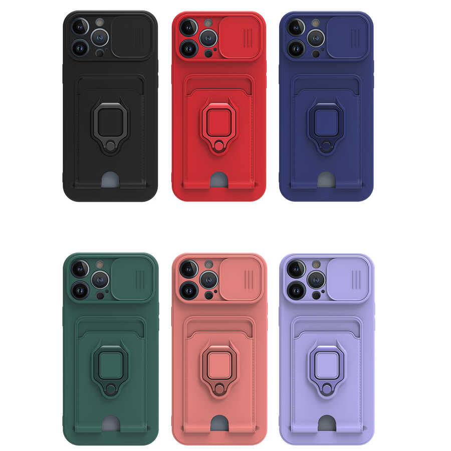 Apple iPhone 13 Pro Kılıf Zore Pelit Kapak Koyu Yeşil