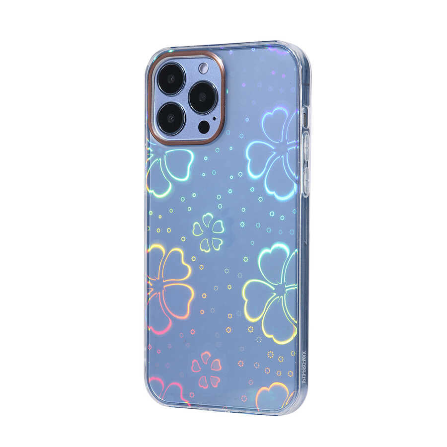 Apple iPhone 13 Pro Kılıf Zore Sidney Desenli Sert Kapak Heart No1