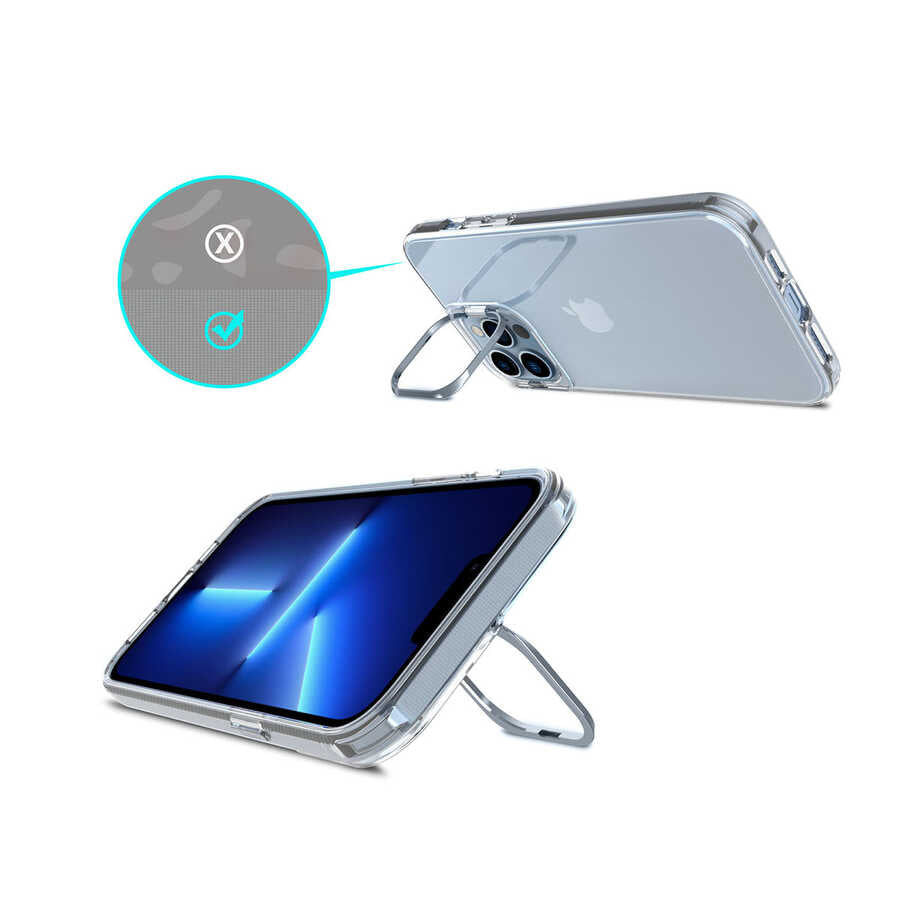 Apple iPhone 13 Pro Kılıf Zore Skuba Kapak Gümüş