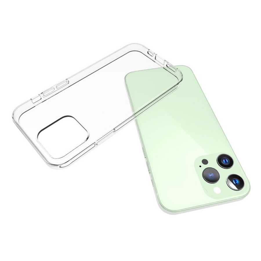 Apple iPhone 13 Pro Kılıf Zore Süper Silikon Kapak Renksiz