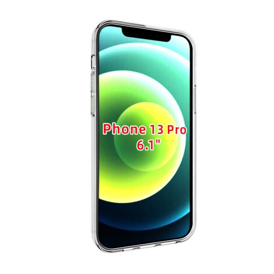 Apple iPhone 13 Pro Kılıf Zore Süper Silikon Kapak Renksiz