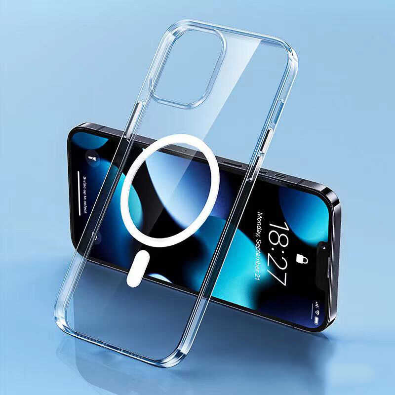Apple iPhone 13 Pro Kılıf Zore Tacsafe Wireless Kapak Renksiz