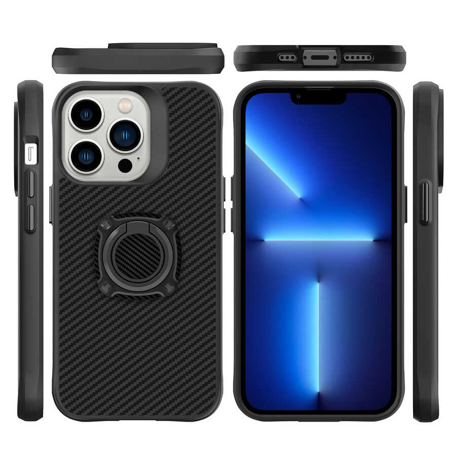 Apple iPhone 13 Pro Kılıf Zore Timo Kapak Siyah