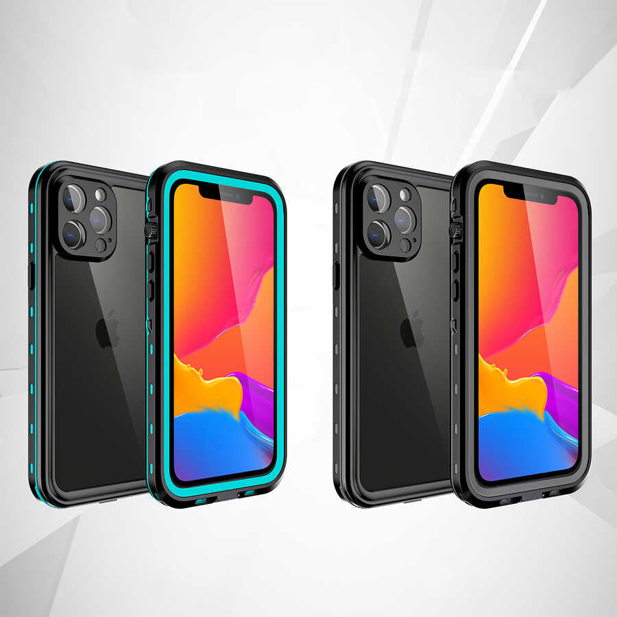 Apple iPhone 13 Pro Max Kılıf 1-1 Su Geçirmez Kılıf Siyah