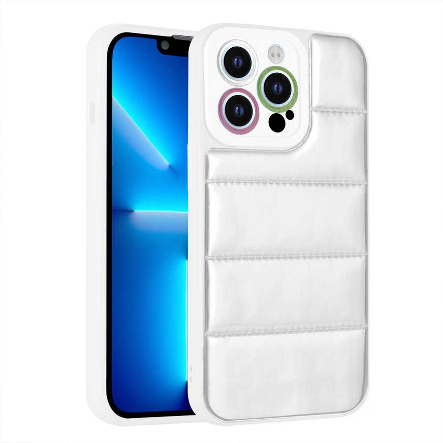 Apple iPhone 13 Pro Max Kılıf Kamera Korumalı Airbagli Renkli Zore Seksek Kapak Mavi