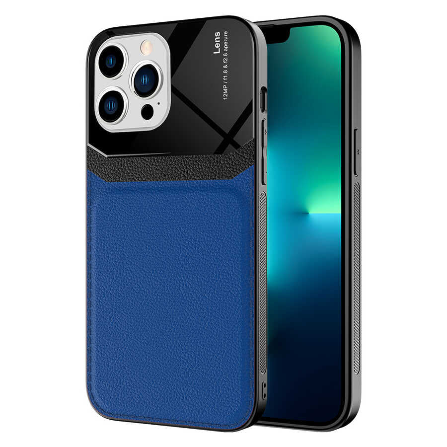 Apple iPhone 13 Pro Max Kılıf Zore Emiks Kapak Lacivert