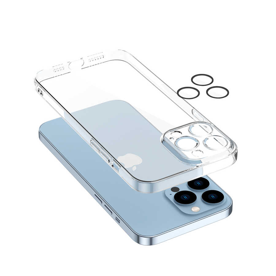 Apple iPhone 13 Pro Max Kılıf Zore Fizy Kapak Renksiz