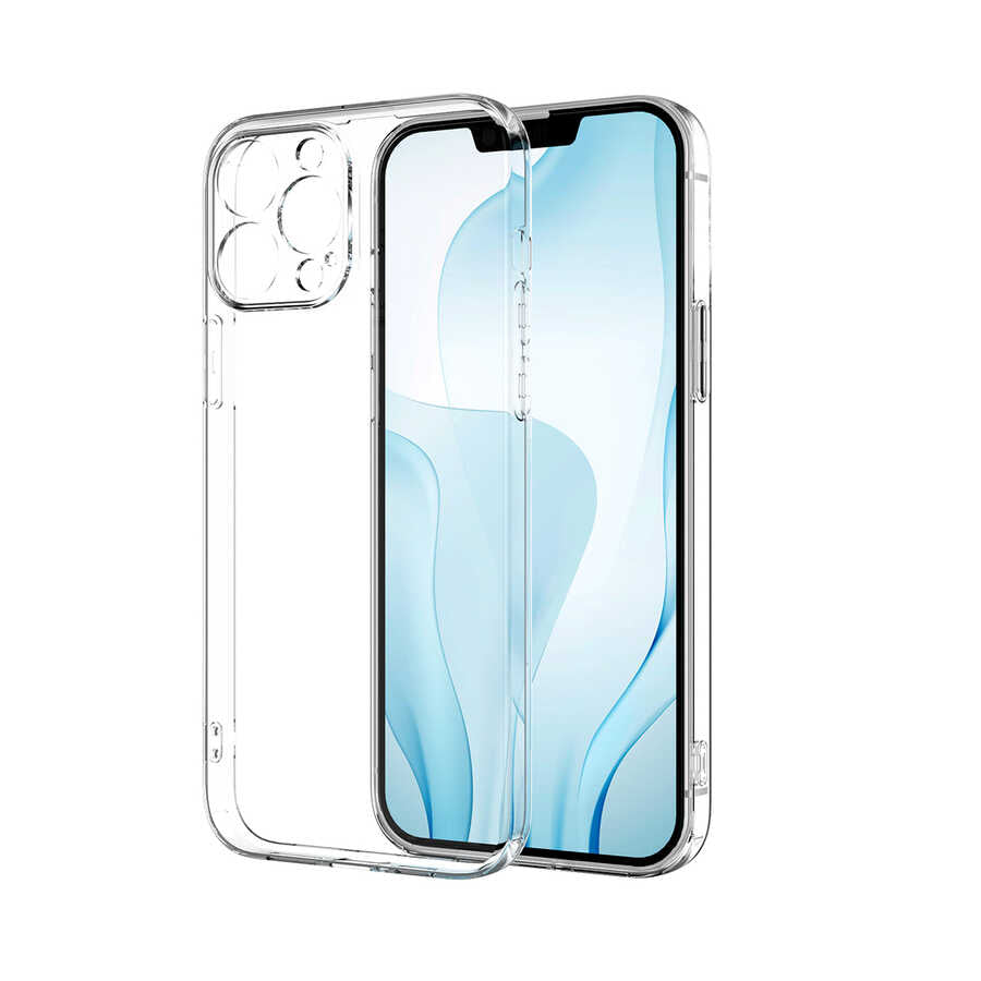 Apple iPhone 13 Pro Max Kılıf Zore Kamera Korumalı Süper Silikon Kapak Renksiz