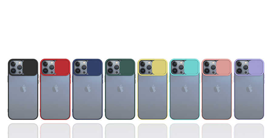 Apple iPhone 13 Pro Max Kılıf Zore Lensi Kapak Kırmızı