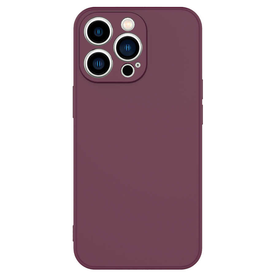 Apple iPhone 13 Pro Max Kılıf Zore Mara Lansman Kapak Koyu Mor