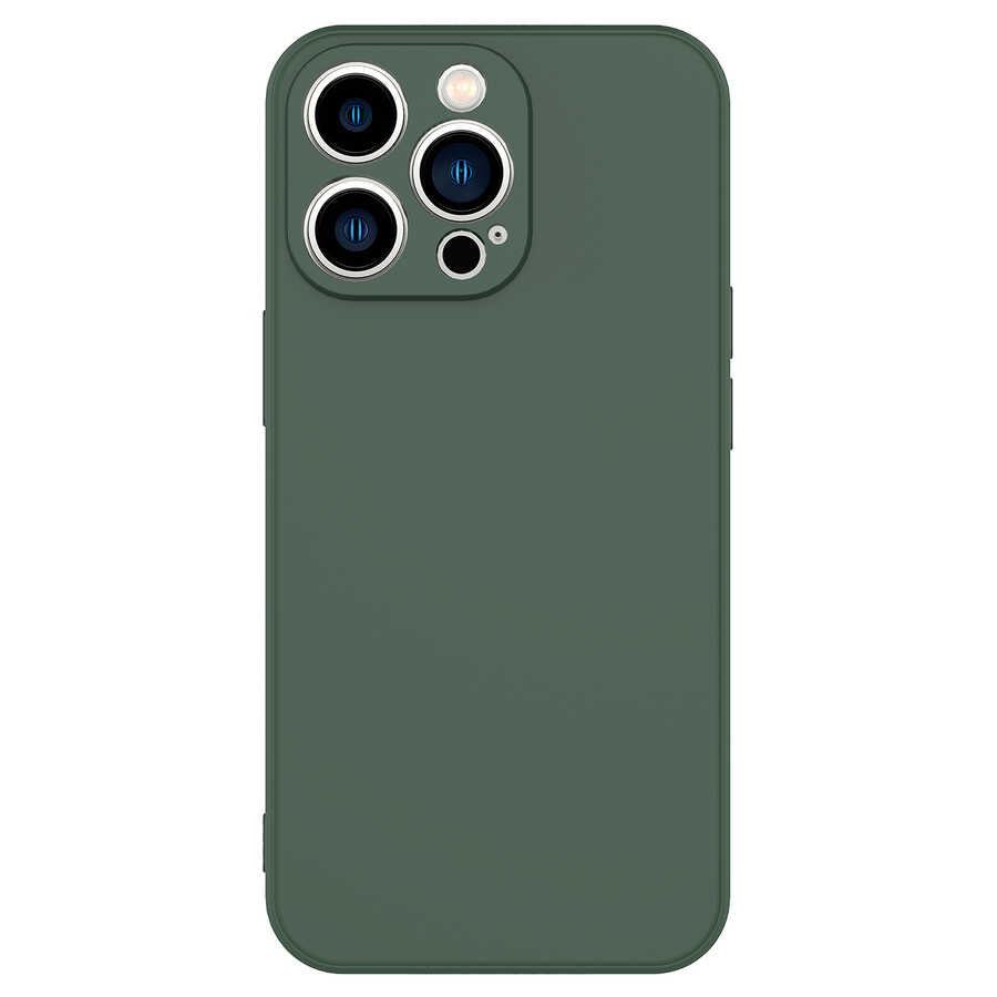 Apple iPhone 13 Pro Max Kılıf Zore Mara Lansman Kapak Koyu Yeşil