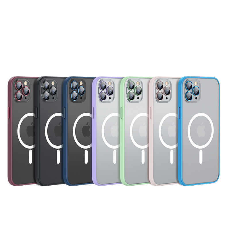 Apple iPhone 13 Pro Max Kılıf Zore Mokka Wireless Kapak Lacivert