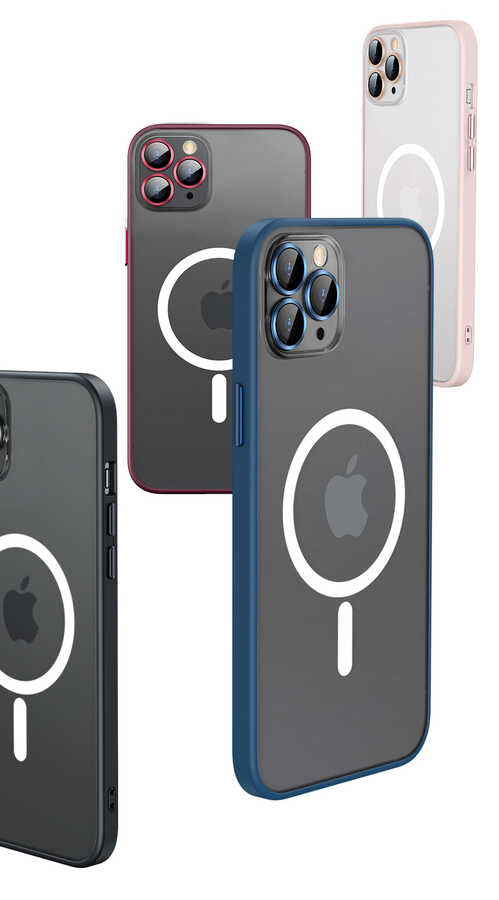 Apple iPhone 13 Pro Max Kılıf Zore Mokka Wireless Kapak Lila