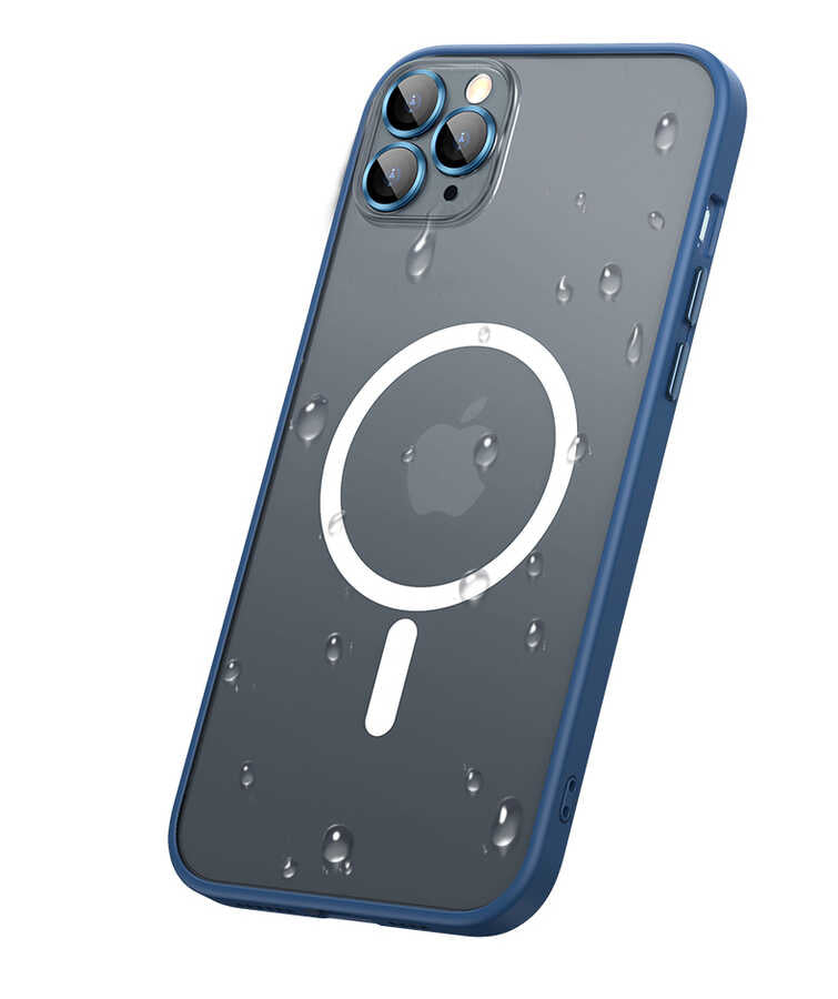 Apple iPhone 13 Pro Max Kılıf Zore Mokka Wireless Kapak Lacivert
