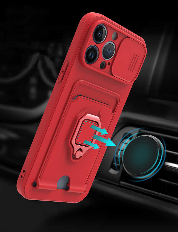 Apple iPhone 13 Pro Max Kılıf Zore Pelit Kapak Koyu Yeşil