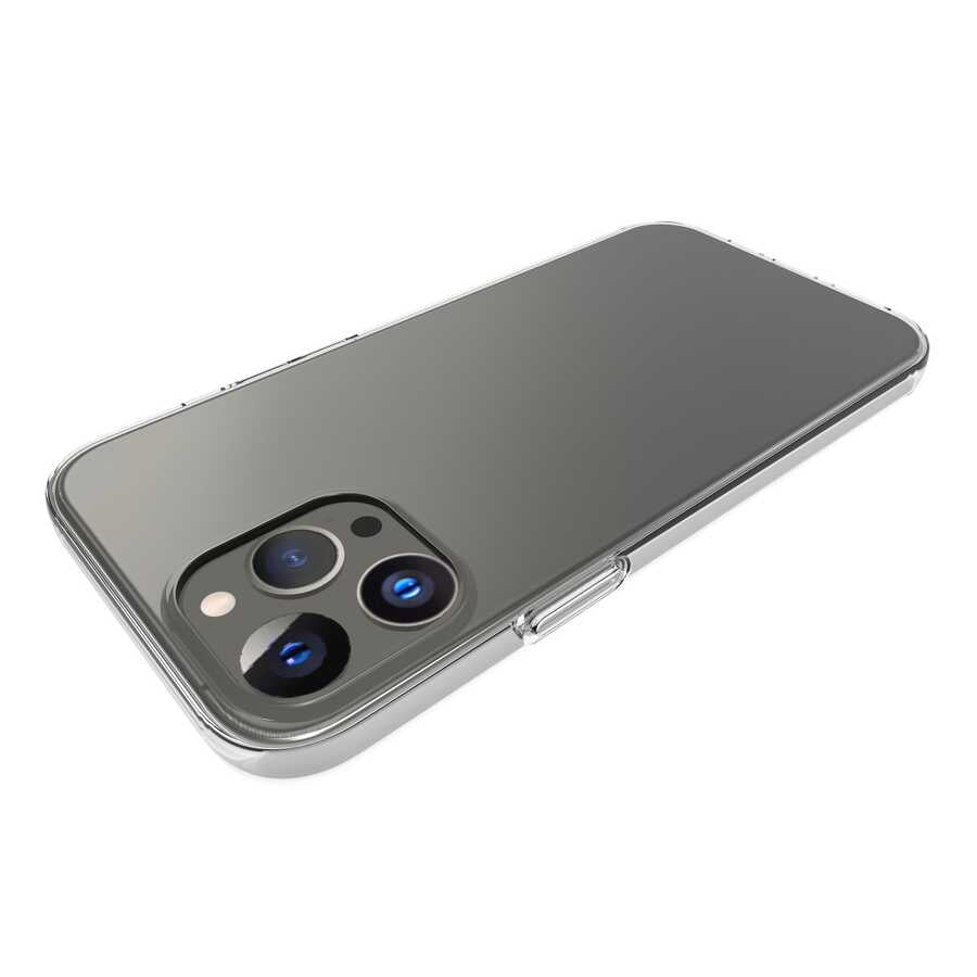 Apple iPhone 13 Pro Max Kılıf Zore Süper Silikon Kapak Renksiz
