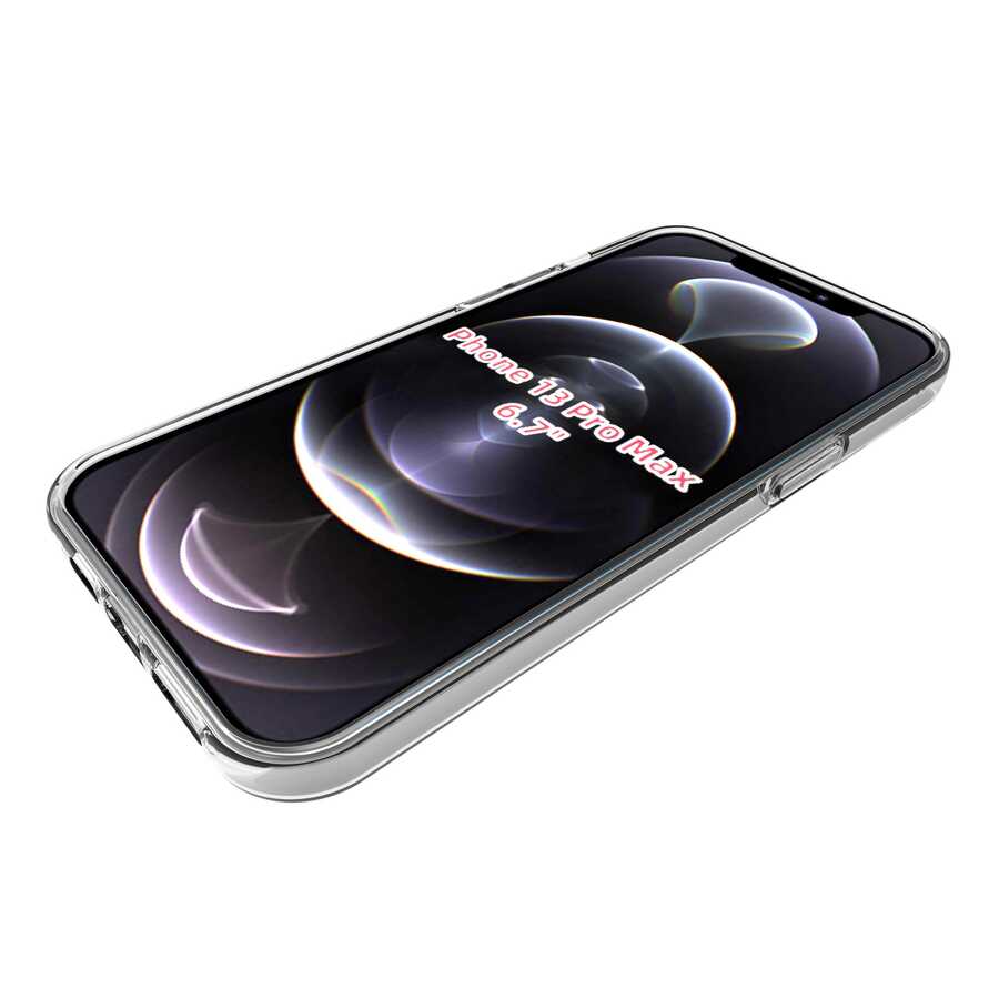Apple iPhone 13 Pro Max Kılıf Zore Süper Silikon Kapak Renksiz
