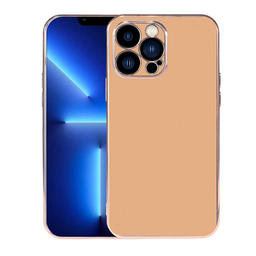 Apple iPhone 13 Pro Max Kılıf Zore Viyana Kapak Gold
