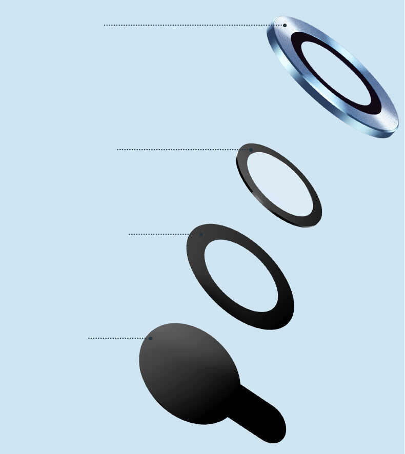 Apple iPhone 13 Pro Zore CL-02 Kamera Lens Koruyucu Siyah