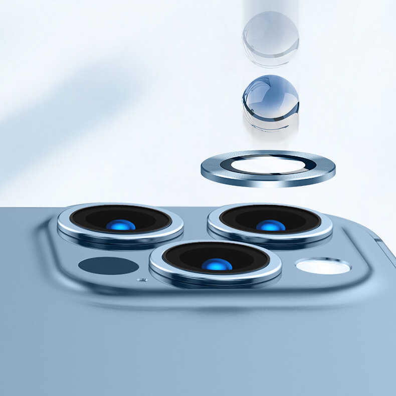 Apple iPhone 13 Pro Zore CL-04 Kamera Lens Koruyucu Gümüş