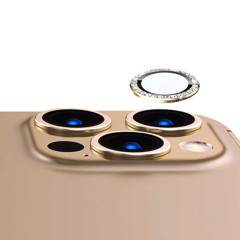 Apple iPhone 13 Zore CL-06 Kamera Lens Koruyucu Rose Gold