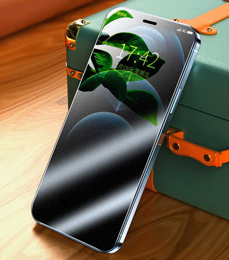 Apple iPhone 13 Zore Fit Hard Mat Privacy Cam Ekran Koruyucu Siyah