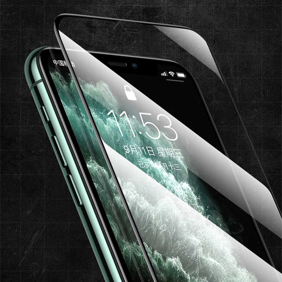 Apple iPhone 13 Zore Rio Glass Cam Ekran Koruyucu Siyah