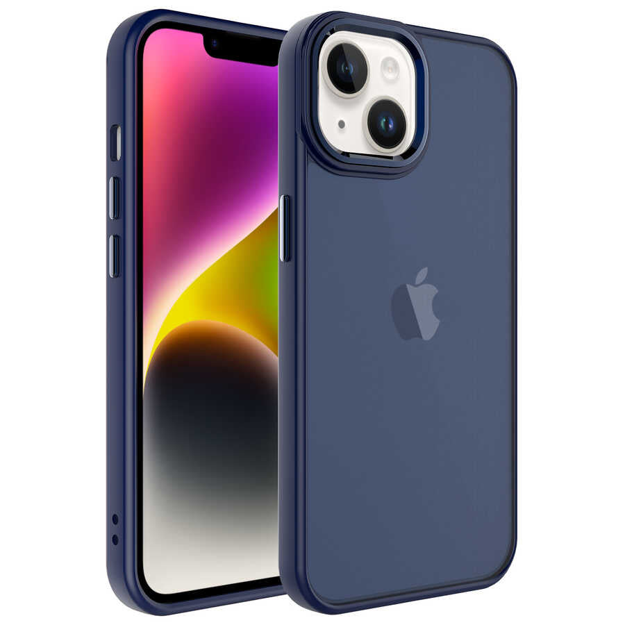 Apple iPhone 14 Kılıf Buzlu Sert PC Zore May Kapak Turuncu