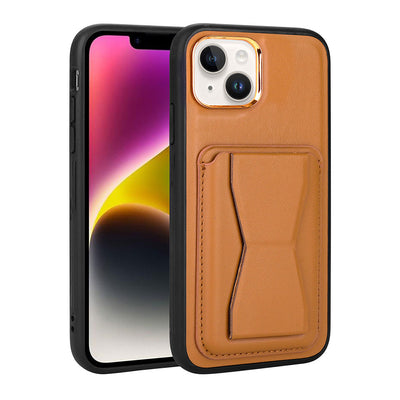 Apple iPhone 14 Kılıf Kartlıklı Standlı Pu Deri Zore Memo Kapak Siyah