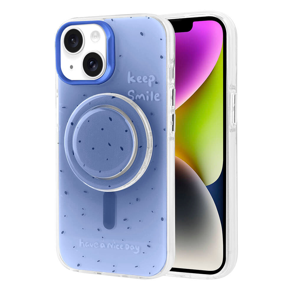 Apple iPhone 14 Kılıf M-safe Şarj Özellikli Tak-Çıkar Pop Soketli Zore Tiktok Kapak Turuncu