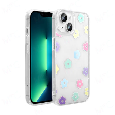 Apple iPhone 14 Kılıf Şeffaf Figürlü Zore Folk Sert Kapak Sevimli Köpek