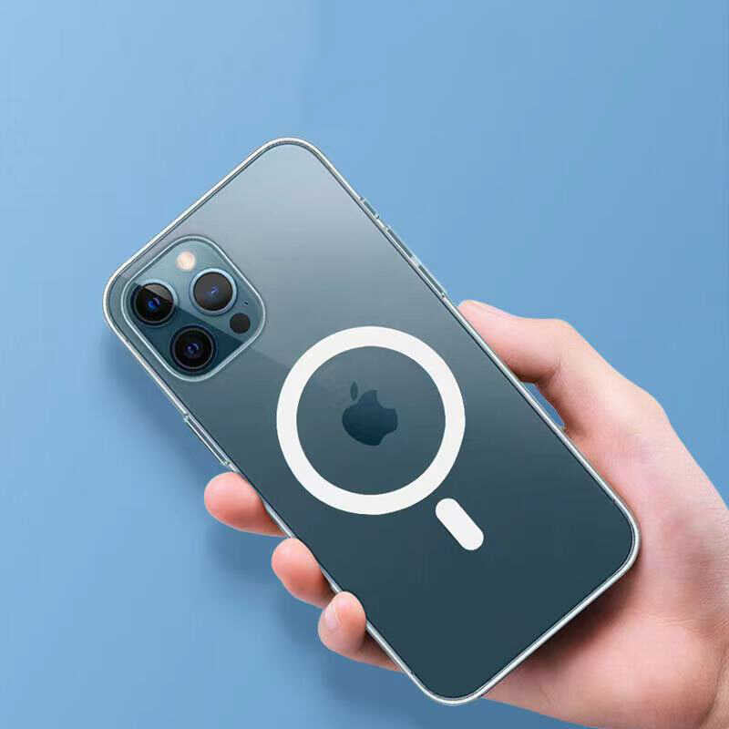 Apple iPhone 14 Kılıf Zore Tacsafe Wireless Kapak Renksiz