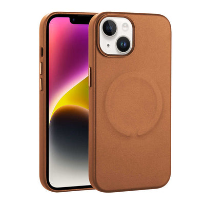 Apple iPhone 14 Plus Kılıf PU Deri M-safe Wireless Şarj Özellikli Zore Derix Kapak Taba