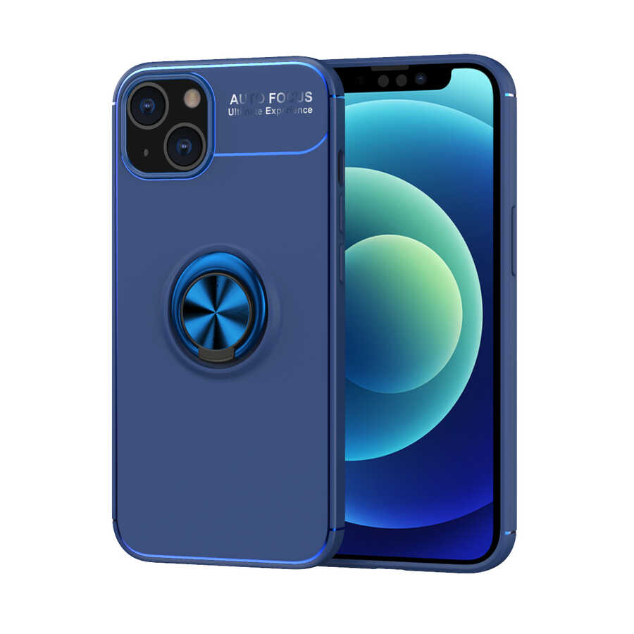 Apple iPhone 14 Plus Kılıf Zore Ravel Silikon Kapak Mavi