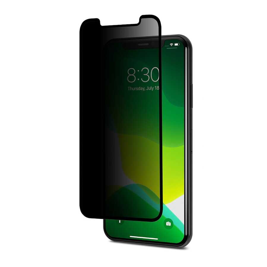 Apple iPhone 14 Pro Hayalet Ekran Koruyucu Davin Privacy Seramik Ekran Filmi Siyah