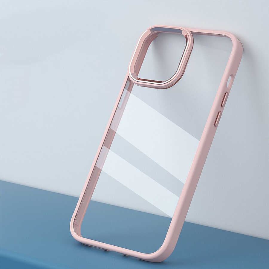 Apple iPhone 14 Pro Kılıf Zore Krom Kapak Kırmızı