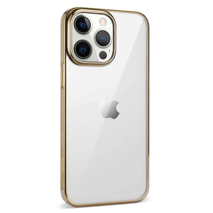 Apple iPhone 14 Pro Kılıf Zore Pixel Kapak Gold