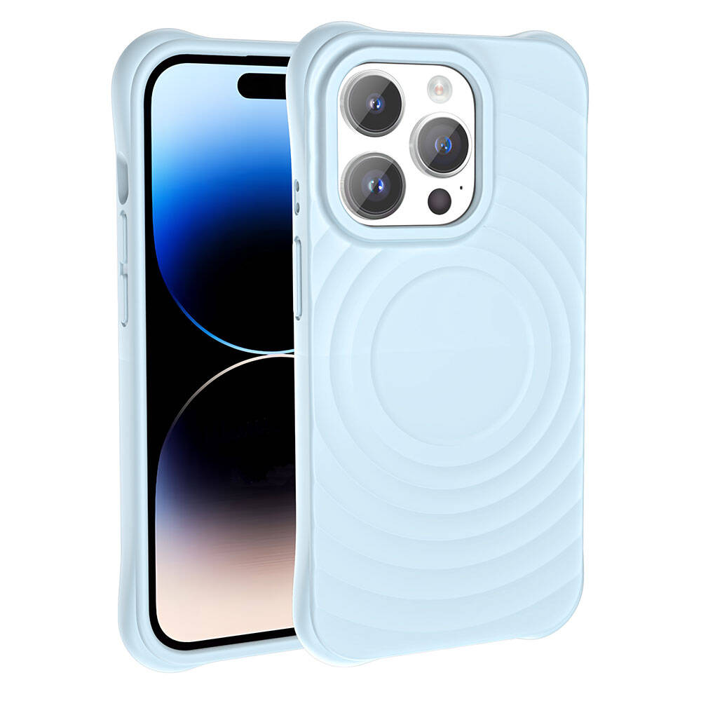 Apple iPhone 14 Pro M-safe Şarj Özellikli Airbagli Mat Görünümlü Zore Hepi Kapak Siyah
