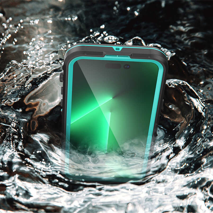 Apple iPhone 14 Pro Max Kılıf 1-1 Su Geçirmez Kılıf Siyah