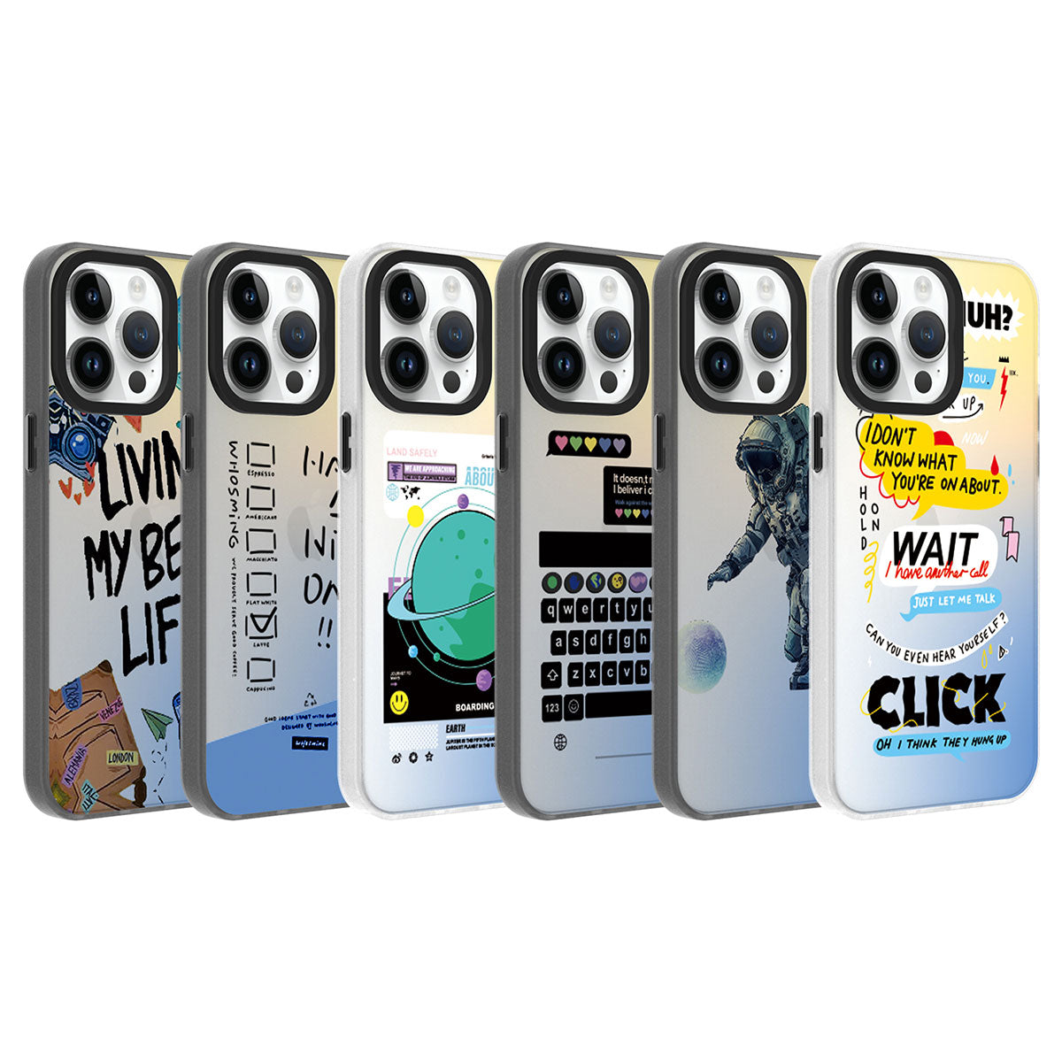 Apple iPhone 14 Pro Max Kılıf Desenli Zore Dragon Sert Kapak Kelimeler