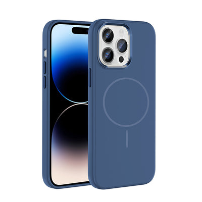 Apple iPhone 14 Pro Max Kılıf M-Safe Şarj Özellikli Metal Kamera Çerçeveli Zore Edi Silikon Kapak Rose Gold
