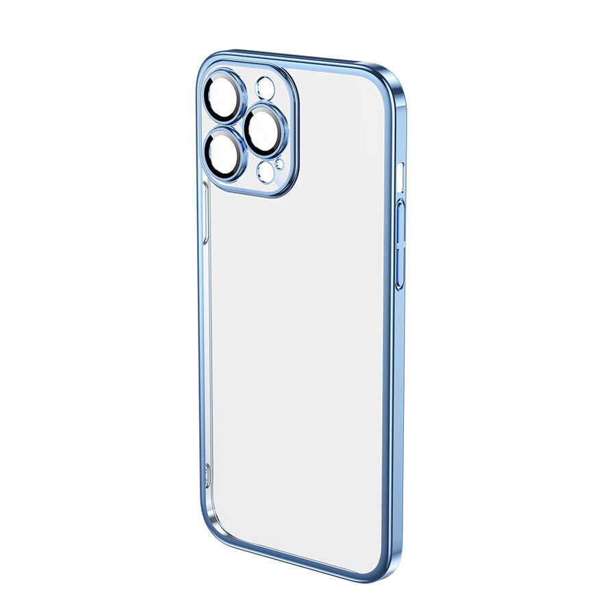 Apple iPhone 14 Pro Max Kılıf Sert PC Renkli Çerçeveli Zore Riksos Kapak Siyah