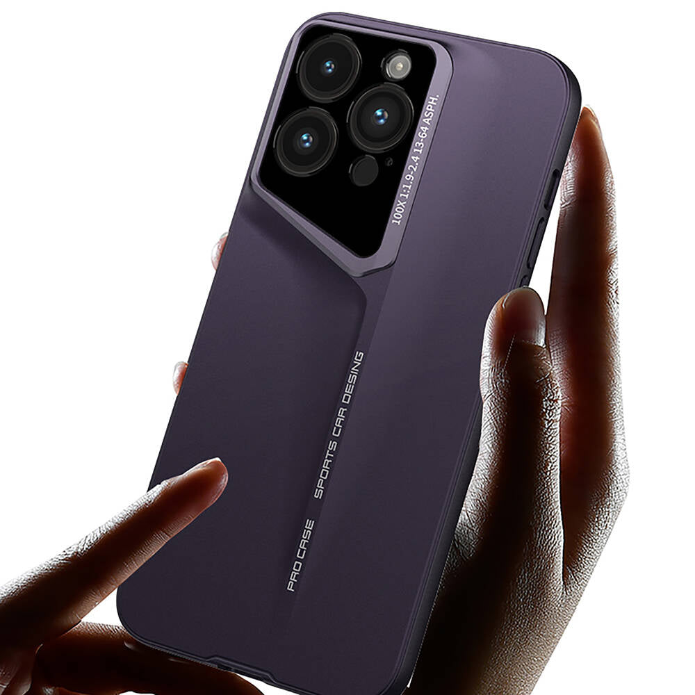 Apple iPhone 14 Pro Max Kılıf Ultra İnce Kamera Korumalı Sert Rubber Zore Procase Kapak Derin Mor