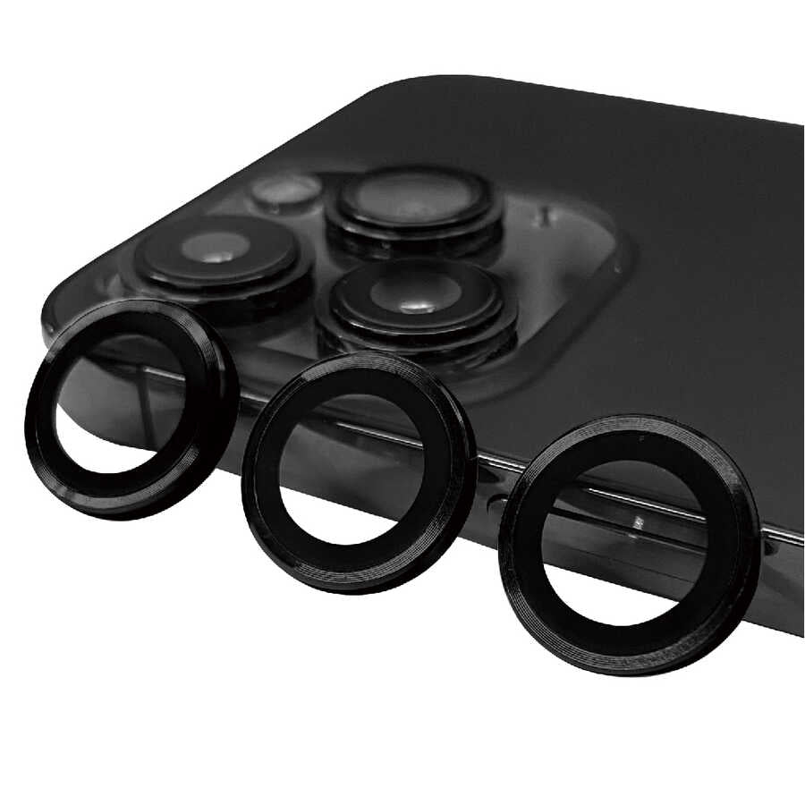 Apple iPhone 14 Pro Max Zore CL-07 Kamera Lens Koruyucu Siyah