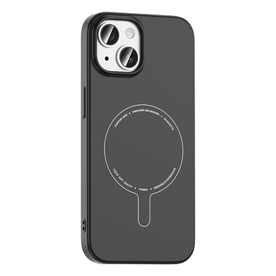 Apple iPhone 15 Kılıf M-Safe Şarj Özellikli Kamera Korumalı Zore Elio Sert PC Kapak