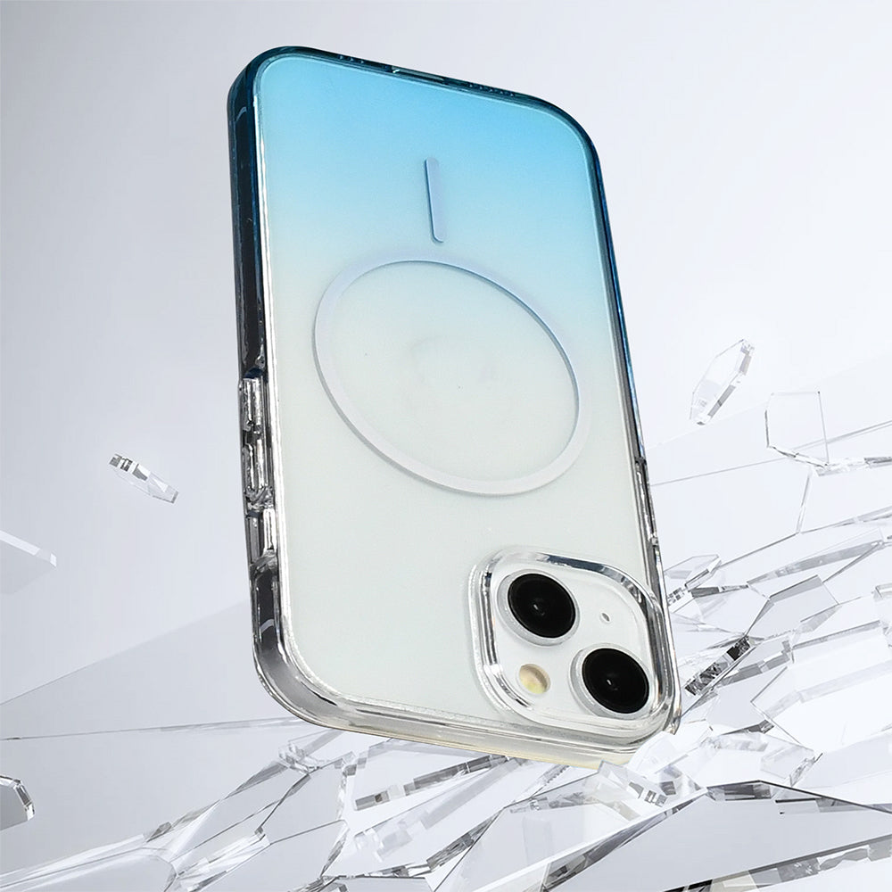 Apple iPhone 15 Kılıf M-Safe Şarj Özellikli Zore Septik Silikon Kapak Turkuaz