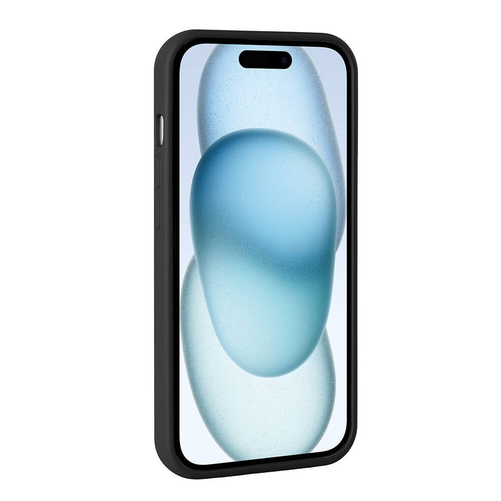 Apple iPhone 15 Kılıf Parlak Taşlı Tasarım Zore Pırlanta Kapak Siyah