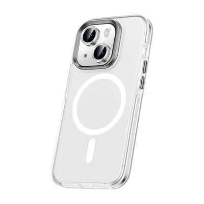 Apple iPhone 15 Plus Kılıf Airbagli M-safe Wireless Şarj Özellikli Lens Koruyuculu Zore Klaptika Kapak Koyu Yeşil